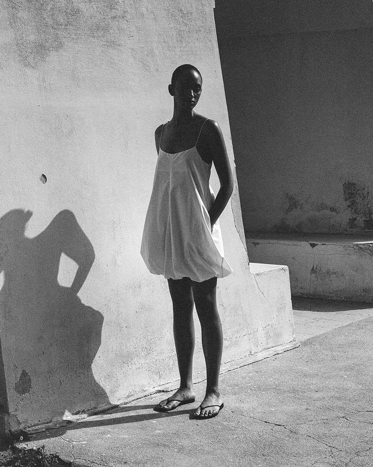 Editorial lookbook shot, Look 6 'Anais Mini Dress', from the Summer In Pantelleria campaign