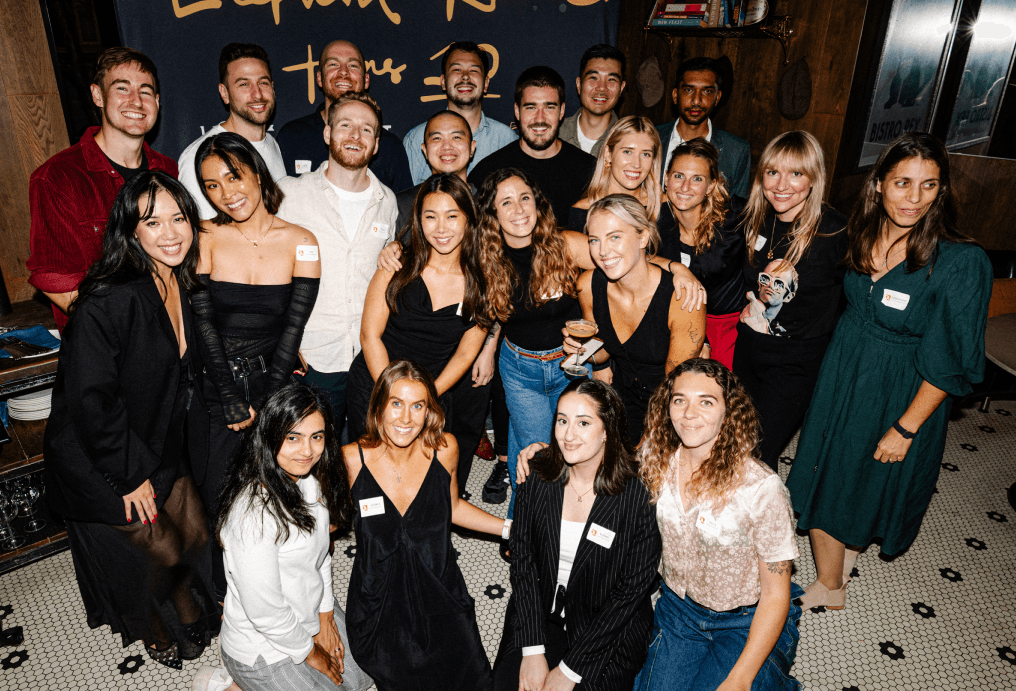 The whole team together, off the clock